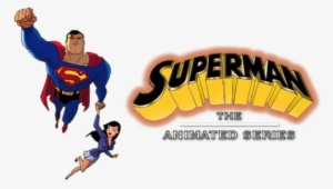 The Animated Series Tv Show Image With Logo And Character - Superman Animated Series Logo