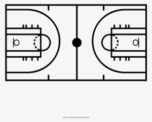 11 Basketball Court Coloring - Diagram