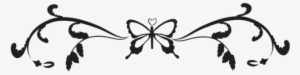 File - Butterfly-border - Black And White Butterfly Border