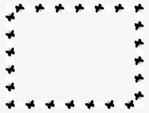 Borders And Frames Butterfly Drawing White Computer - Butterfly Border Black And White