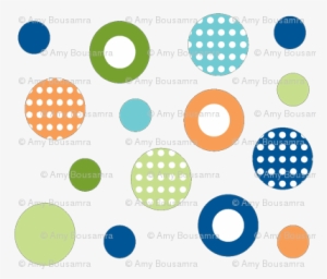 Polka Dot Circles School Of Fish Coord Orange,blues - .com