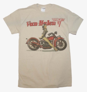 Biker Pinup Van Halen T-shirt - Van Halen Vintage T Shirt
