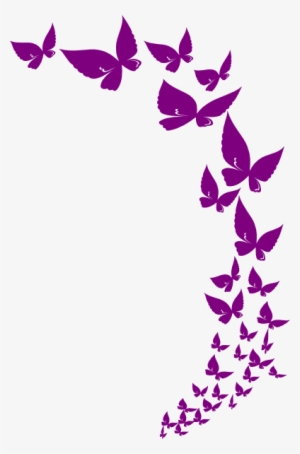 Border Line Design Butterfly Png Download - Butterfly Border Design