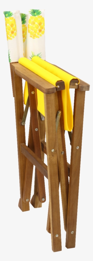 Acacia Hardwood Director Chair Set With Pineapple Print - Outdoor Table