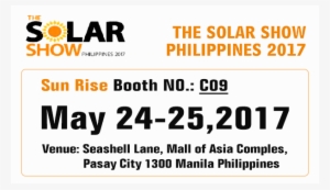 May 24th To 25th,the Solar Show Philippines - Ningbo