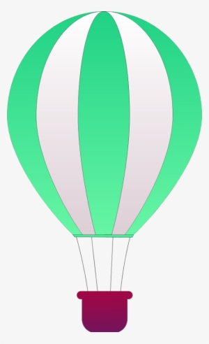 Large Vertical Striped Hot Air - 1 Hot Air Balloon Clip Art