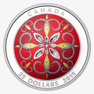 Fine Silver Ultra-high Relief Coloured Coin Christmas - 2015 Fine Silver 25 Dollar Coin - Christmas Ornament