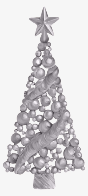 Silver Christmas Tree Árbol De Navidad Plateado, Árboles - Silver Christmas Tree Clip Art
