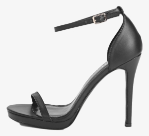 Black Suede Barely There Heels