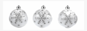 Christmas Ornaments, Round Silver - Silver