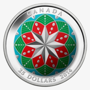 Canada 2014 Christmas Ornament Ultra-high Relief Coloured - 2014 Fine Silver 250 Dollar Coin - Christmas Ornament