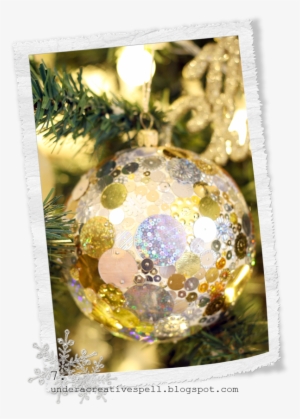 Silver Pinecone Ornament Using Creative Photo Corners - Christmas Ornament