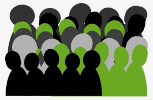 Gray, Black Crowd Clipart