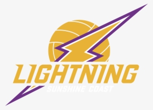 Lightning Sunshine Coast Logo Stacked Fc Neg - Sunshine Coast, Queensland
