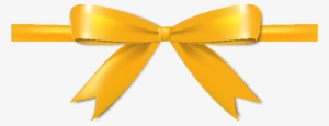 Ribbon Clipart Yellow Bow - Yellow Ribbon Bow Png