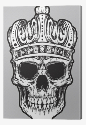 Custom Skull King Crown Vector Canvas Print • Pixers® - Crown Skull Transparent Png
