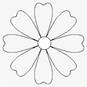 Picture Freeuse Download Flower Daisy Template Big - 8 Flower Petal Template