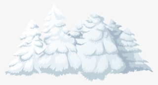 Pine Tree Clipart Winter Landscape - White Christmas Tree Clipart