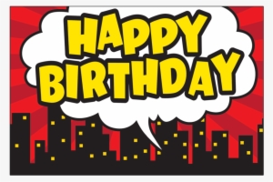 Tcr5605 Superhero Happy Birthday Postcards Image - Super Hero Happy Birthday