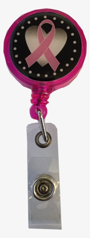 Pink Ribbon Id Badge Holder