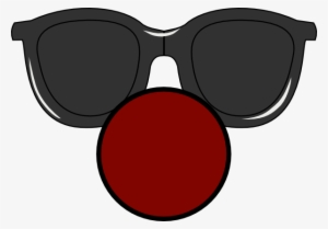 Nose With Clear Glasses Clip Art At - Clown Nose With Glasses