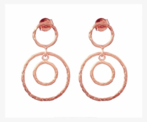 Jaisalmer Rose-gold Circle Earrings - Earring