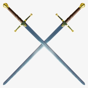 Double William Wallace Sword - Double Gold Sword Png