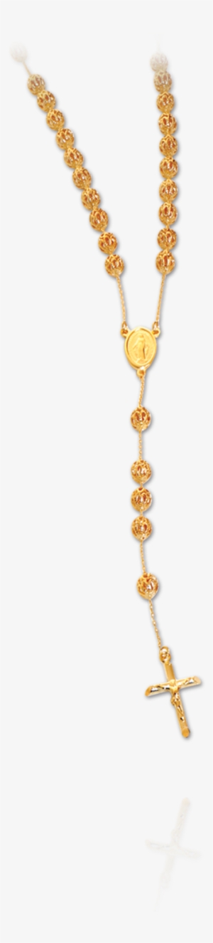 Rosary With Filigree Beads - Christian Cross
