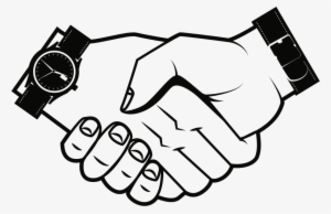 Medium Image - Shaking Hands Clipart Black And White