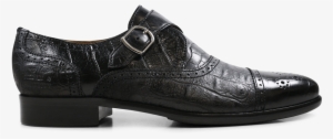 Monks Henry 11 Alligator Suede Croco Black Hrs - Cos