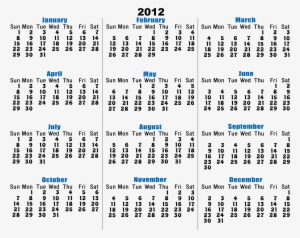 Calendar2012 V4 Half , Letter Size Single Page Calendar - Business Card Calendar 2012