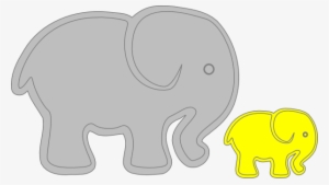 Adult Elephant With Baby Elephant Svg Clip Arts 600