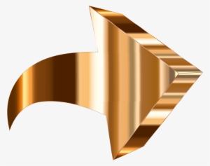 This Free Icons Png Design Of Polished Copper 3d Arrow