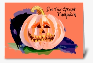 Pumpkin Head Greeting Card - Calabaza