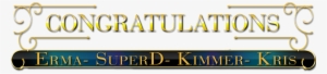 Congratulations