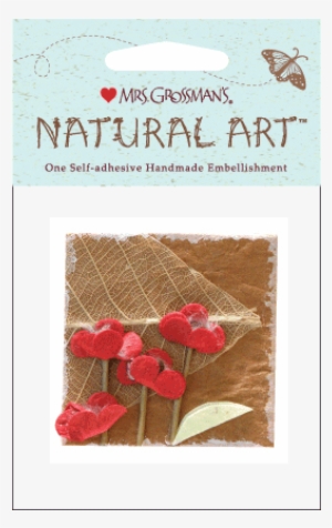 Red Flowers W/ Leaves, Stickers, Mrs - Mrs. Grossman's Natural Art-three White Flowers