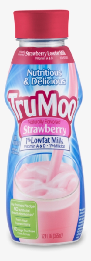 Trumoo 1% Lowfat Strawberry Milk - Dean's Trumoo Lowfat Milk, Strawberry - 14 Fl Oz Bottle