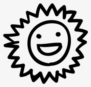 Smiling Sun Handmade Symbol Vector - Illustration