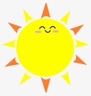 Happy Sun Clip Art At Clker - Cartoon Sun With Black Background