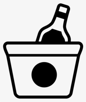 Ice Bucket And Bottle Vector - Flat Icon Champagne Png
