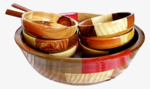 Cospring Set Of 4 Solid Wood Bowl 4.5 Inch Dia By 2-5/8