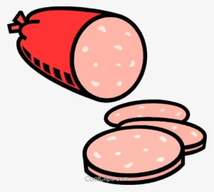 Salami Royalty Free Vector Clip Art Illustration - Salami Clipart