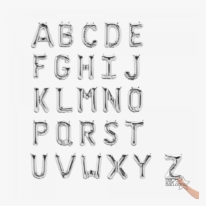16 Inch Balloon Letters Silver - Foil Balloon Letters