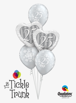 Silver Riffic 25th Anniversary Balloon Bouquet An 05