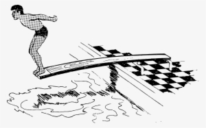 Dive Clipart Black And White