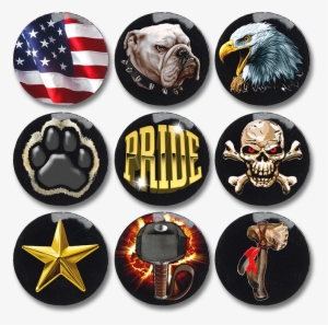 Air Force Flag And Miniature Usa Flag - Social Media Logos Red Background