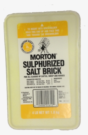 Morton Salt Sulfur Salt Brick - Morton Iofixt Iodized Salt 4 Lb. Brick