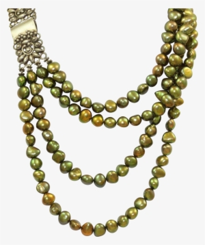 Estate Silver Green Fresh Water Pearl 4 Strand Necklace - The Blushing Brunette Boutique