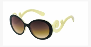 Sunglasses Women Around Glamour 400uv Brown Black Spiral - Sunglasses