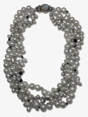 Tangled Pearl Multi Strand Necklace - Pearl